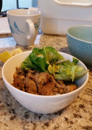 A picture of Italian chicken and peanut sauce salad.