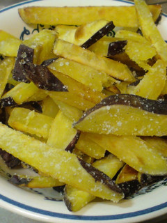 A picture of Fried Japanese Sweet Potato with Salt and Butter.
