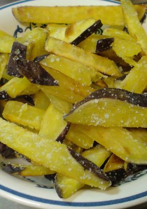 A picture of Fried Japanese Sweet Potato with Salt and Butter.