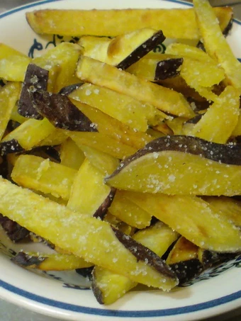 Easy Way Make Recipe Fried Japanese Sweet Potato with Salt and Butter that is  Makes Drooling, Really Delicious}