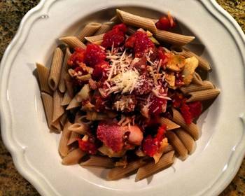 Ultimate Serving Recipe Bacon Tomato  Artichoke Pasta Home Style