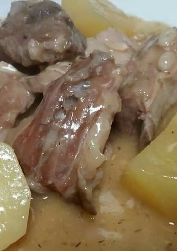 Una foto de Falda de cordero en su jugo
