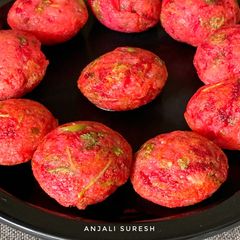 A picture of Beetroot Appe Paniyaram.