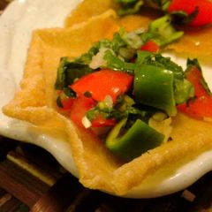 A picture of Easy Papad Snack Made with Spring Roll Wrappers.