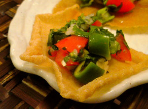 A picture of Easy Papad Snack Made with Spring Roll Wrappers.