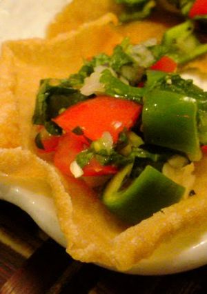 A picture of Easy Papad Snack Made with Spring Roll Wrappers.