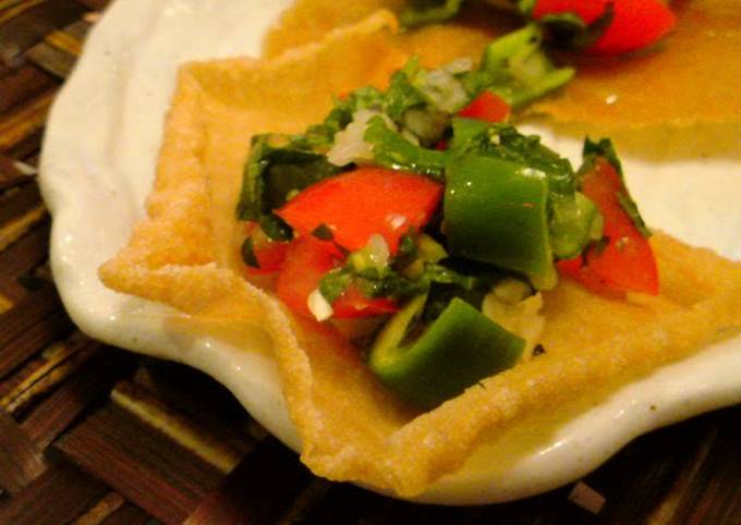 Easy Papad Snack Made with Spring Roll Wrappers