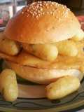 Panelle and Potato Croquette Sandwich