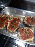 HCG diet meal 5 & 6: Eggplant boats and burgers. recipe for 2