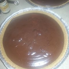 A picture of Chocolate Amaretto Pudding Pie.