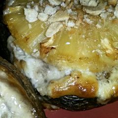 A picture of Sig's Blue Cheese and Pineapple Mushroom Cup.