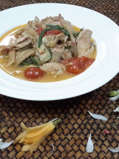 A picture of Banana Blossom Curry.