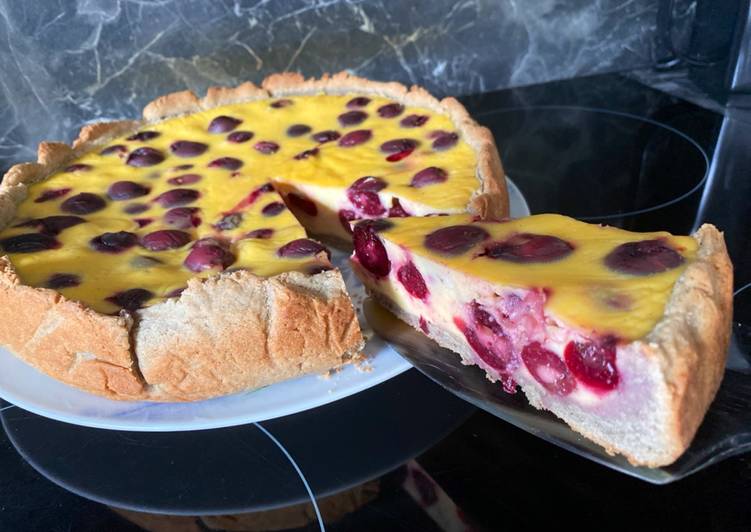 60• 🥧 Clafoutis aux cerises (pâte à tarte maison sans Gluten) 🍒