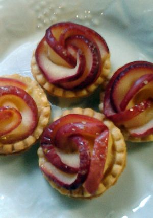 A picture of Apple Rose Tarts.