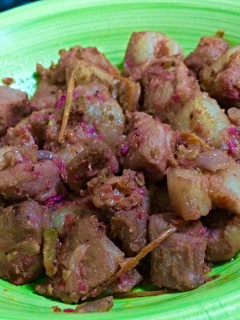 A picture of Pork with Bagoong (Binagoongan Baboy).