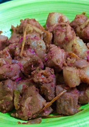 A picture of Pork with Bagoong (Binagoongan Baboy).