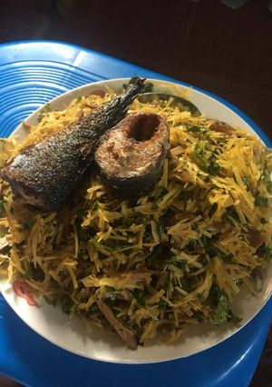 A picture of Abacha nd fish.