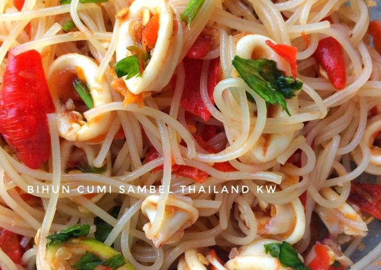 Bihun cumi Sambel Thailand kw#Berburucelemekemas#resolusi2019