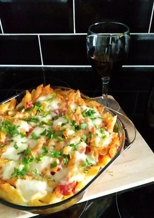 Sajtos chorizos Penne recept fotója