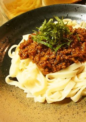 A picture of Meat Miso with Udon Noodles.