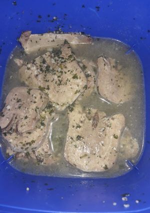 Una foto de Lengua de res a la vinagreta