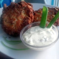A picture of KaShawna's Crab Cakes With Shrimp.