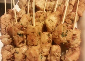 New Recipe Basil Chicken Kabobs with honey mango chutney sauce Restaurant Style