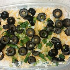 A picture of 7 Layer Dip my way.