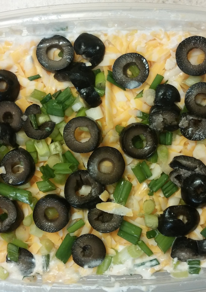 A picture of 7 Layer Dip my way.