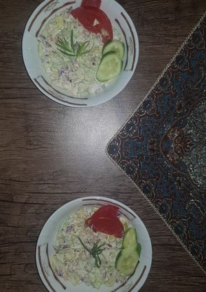 عکسی از دستور یه سالاد دو نفره سااااده