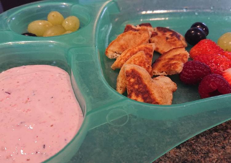 Easiest Way to Prepare Speedy Mini Pancakes with Summer Berry Yogurt and Honey