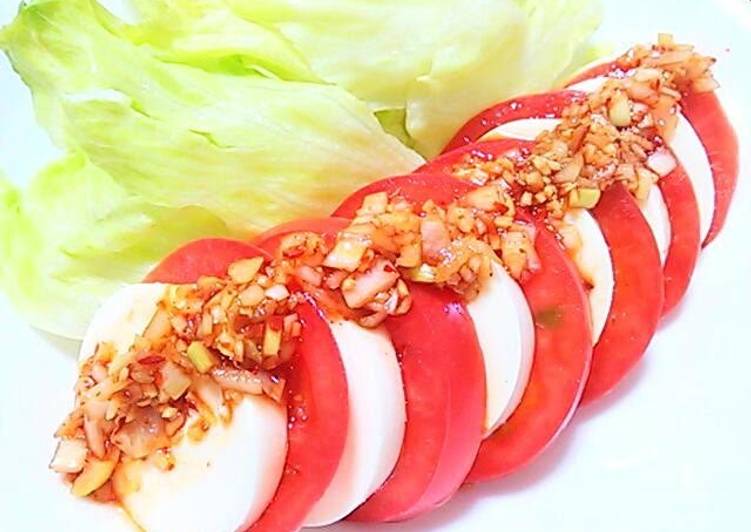 Easiest Way to Prepare Award-winning Silken Tofu and Tomatoes with Scallion Dressing