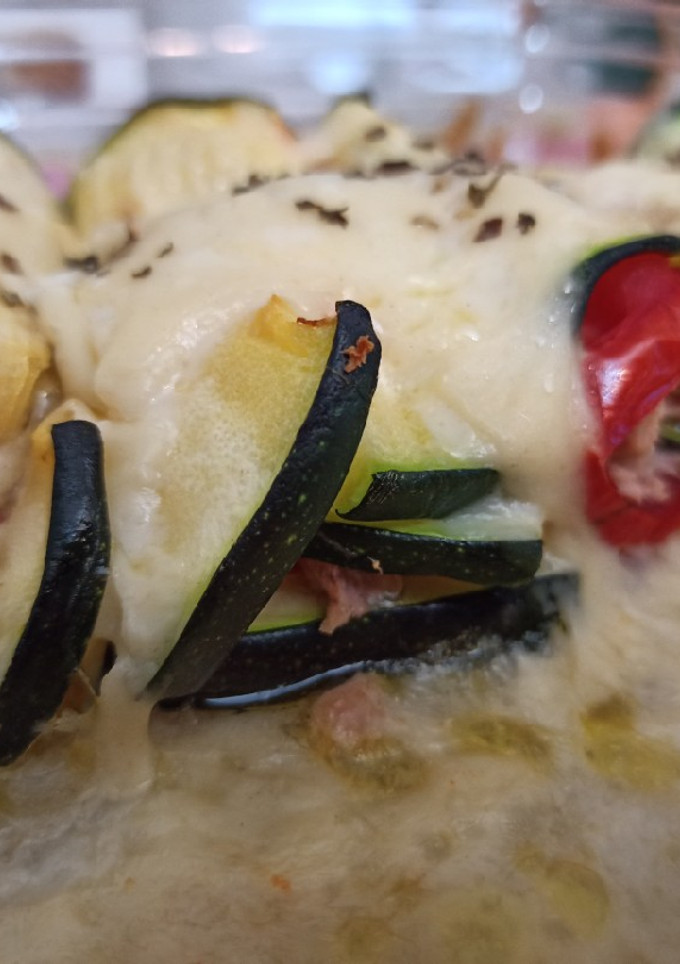 Una foto de Canelones de calabacín