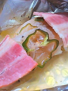 A picture of Baked Cod Fillet with Salted Lemon in Kitchen Foil.