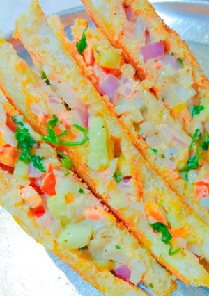 A picture of Healthy CURD VEGGIES SANDWICH.