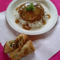 A picture of Chicken Egg foo Yung #america.