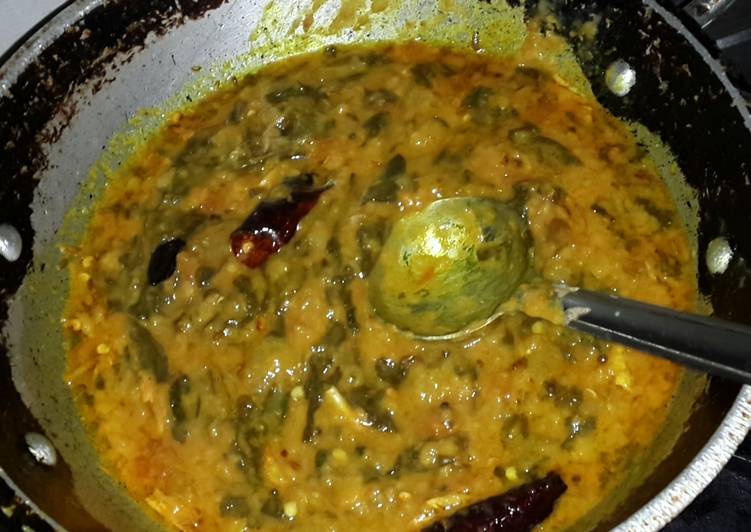 Recipe of Super Quick Homemade Dal tadka. Bachelor style