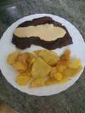 Filete de babilla con salsa roquefort