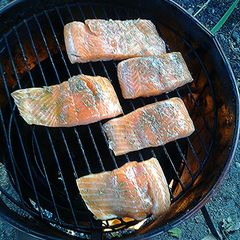 A picture of smoked salmon.