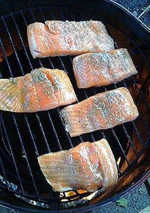 A picture of smoked salmon.