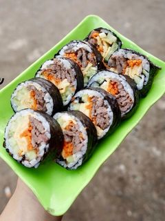 Hình của món Kimbap bò (Eat clean).