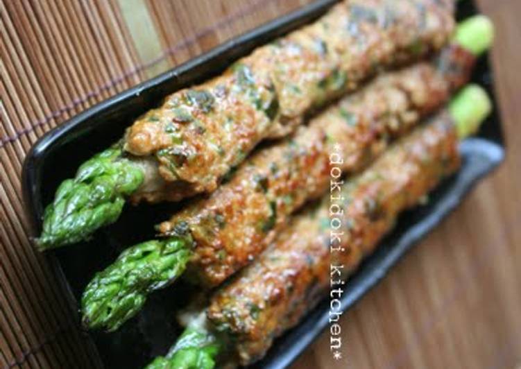 Step-by-Step Guide to Prepare Super Quick Homemade Izakaya-Style Asparagus Wrapped in Ground Pork