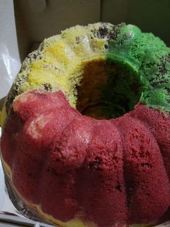 Foto resep Marmer Cake 3 Warna, Lembut tidak seret