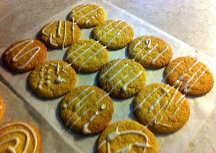 Glazed  Lemony Crisp Cookies