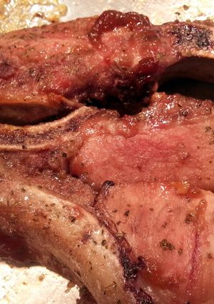 A picture of Strawberry-Basil Country Pork Ribs.