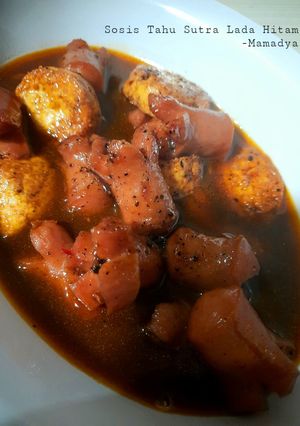 Foto resep 20. Sosis & Tahu Sutra Lada Hitam (Bumbu Bamboe)