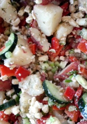 A picture of Dilled Potato Salad with Feta Cheese.