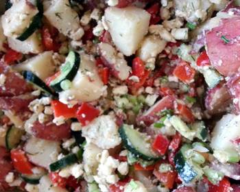 The New Way Making Recipe Dilled Potato Salad with Feta Cheese Delicious Steady