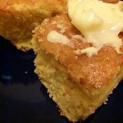 A picture of Wow its actually moist! Cornbread from a Box.