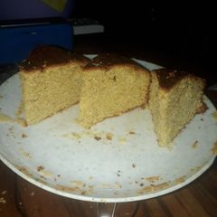 A picture of Banana cake with Lemon rind, Lemon Zest and Cinnamon.